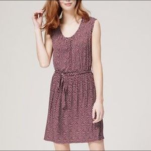 LOFT seed tie waist dress